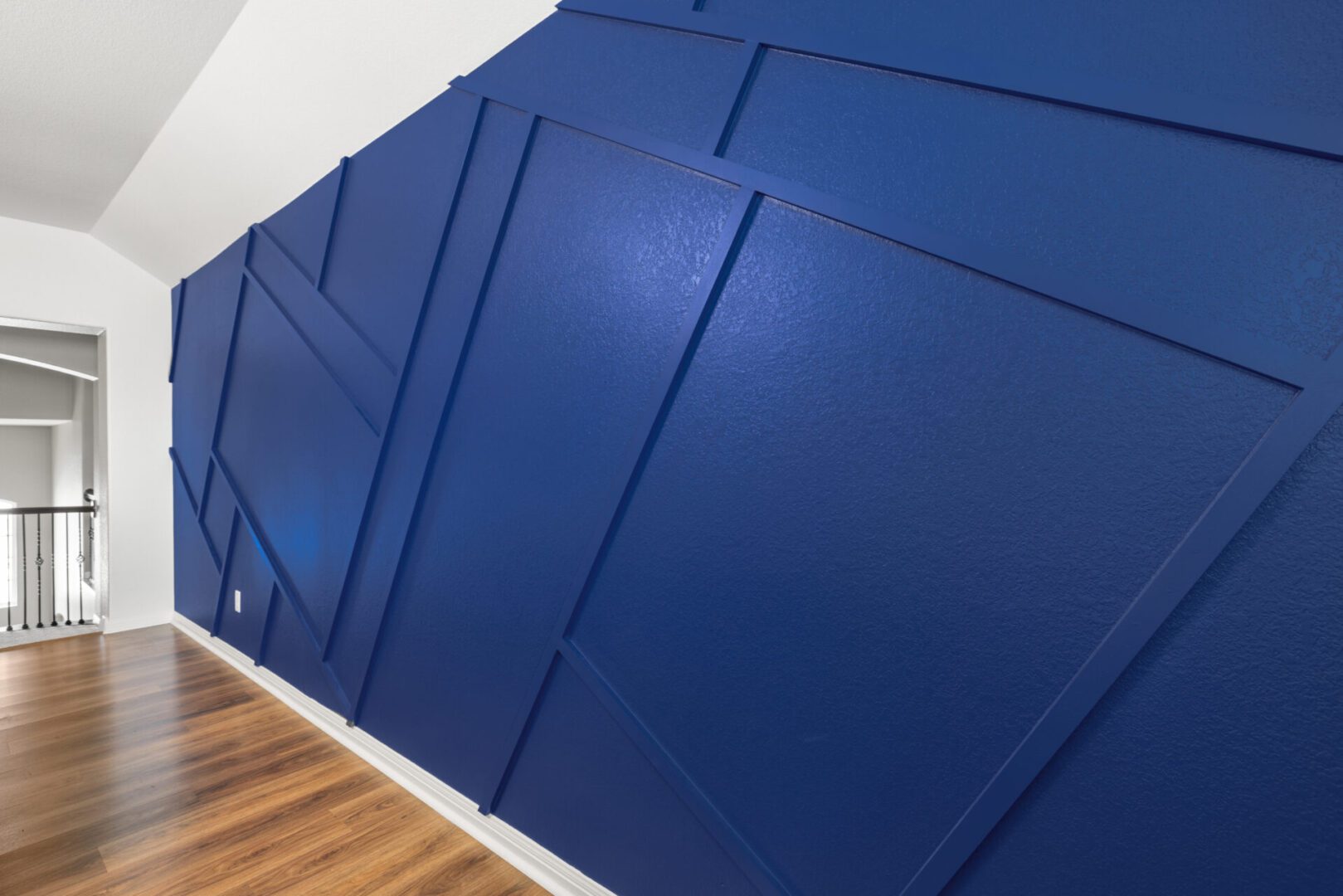 closeup of a stylish blue color wall